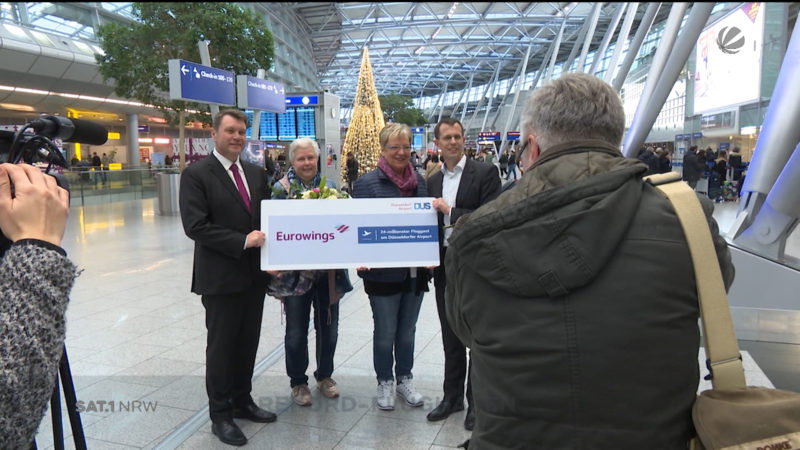 Passagier-Rekord am Flughafen Düsseldorf (Foto: SAT.1 NRW)