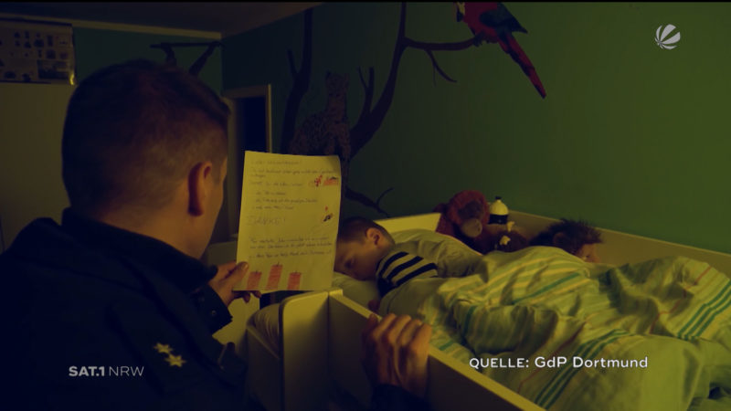 Bewegendes Video der Polizei: Wir sagen danke (Foto: SAT.1 NRW)