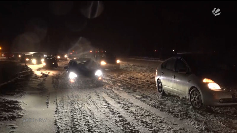 Schnee und Eis in NRW (Foto: SAT.1 NRW)
