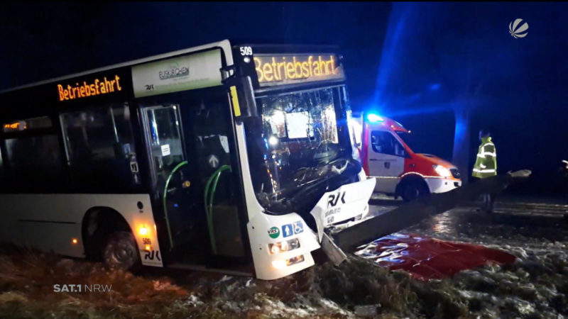 Eissturm sorgt für Unfälle (Foto: SAT.1 NRW)