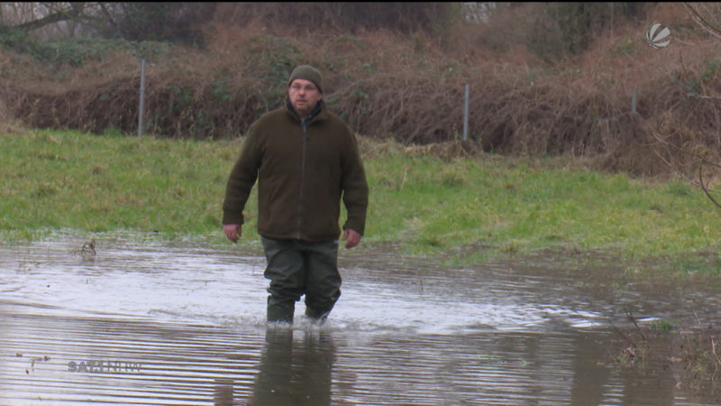 Hochwasser am Rhein (Foto: SAT.1 NRW)