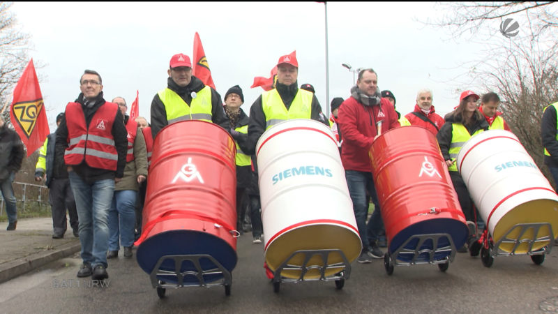 IG Metall Warnstreiks und Kundgebungen (Foto: SAT.1 NRW)