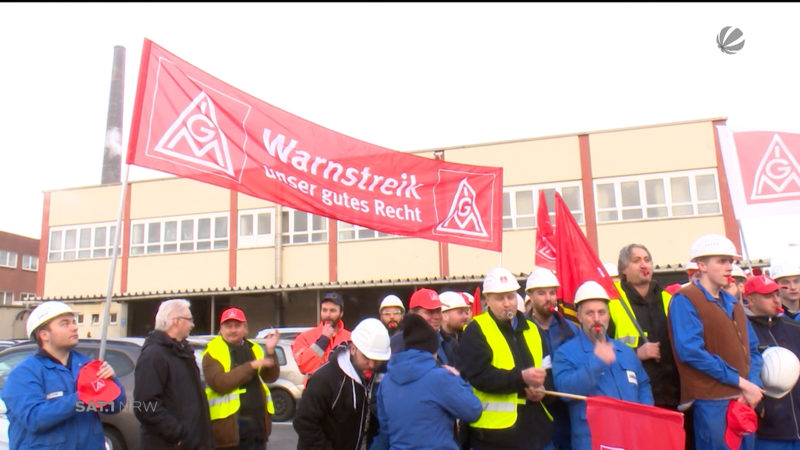 Warnstreiks der IG Metall (Foto: SAT.1 NRW)