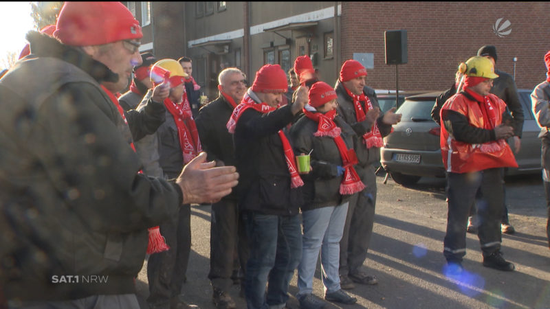 Warnstreiks der Metall- und Elektroindustrie (Foto: SAT.1 NRW)