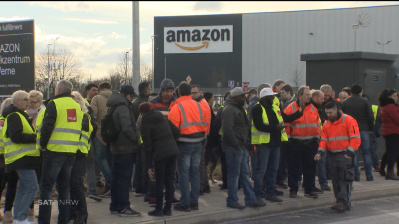 Amazon: Warnstreiks in Werne (Foto: SAT.1 NRW)