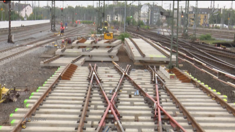 Bahnarbeiten zwischen Düsseldorf und Köln (Foto: SAT.1 NRW)