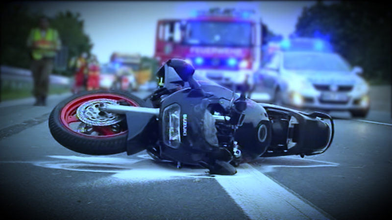 Motorradcrashtest in Münster (Foto: SAT.1 NRW)