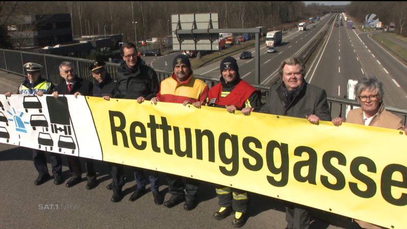 Kampagne Rettungsgasse (Foto: SAT.1 NRW)