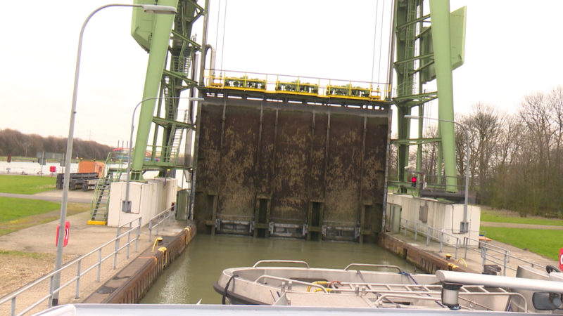 Schleuse Henrichtenburg wird saniert (Foto: SAT.1 NRW)