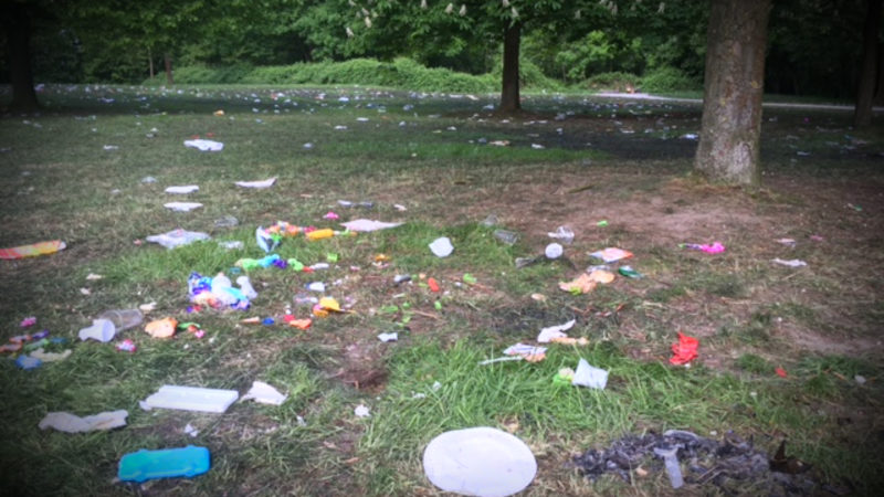Müllsammelaktion in Oberhausen (Foto: SAT.1 NRW)