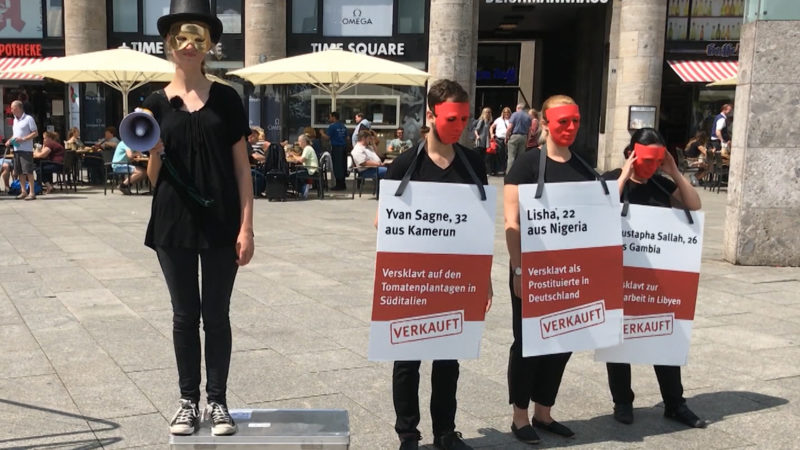 Sklavenmarkt in Köln (Foto: SAT.1 NRW)