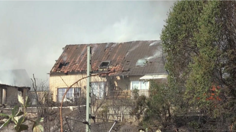 So erlebten die Anwohner den Großbrand (Foto: SAT.1 NRW)