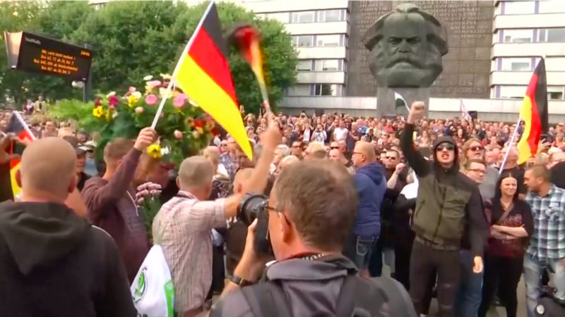 Rechte Ausschreitungen auch bei uns in NRW (Foto: SAT.1 NRW)