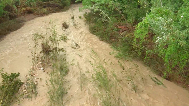 Unwetter verwüstet Zeltlager (Foto: SAT.1 NRW)