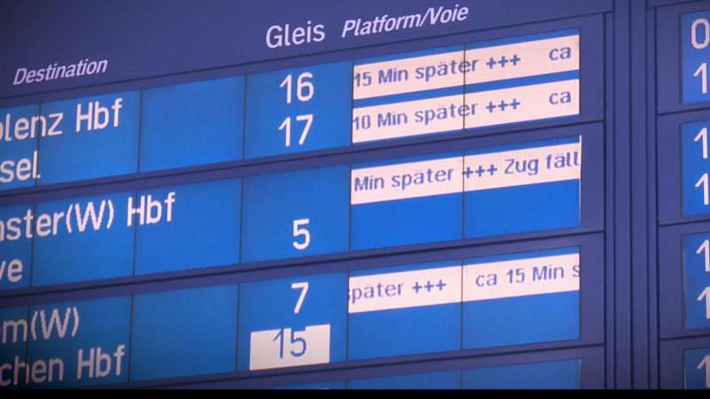 Landesregierung gegen Bahnverspätungen (Foto: SAT.1 NRW)