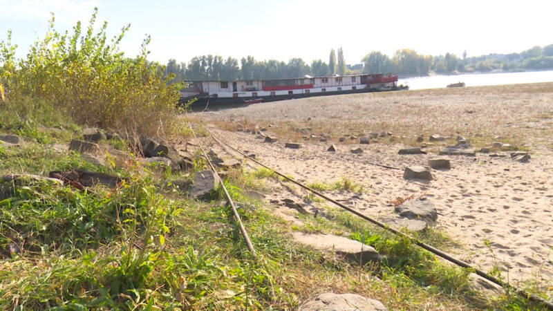 Rheinpegel niedrig wie lange nicht mehr (Foto: SAT.1 NRW)