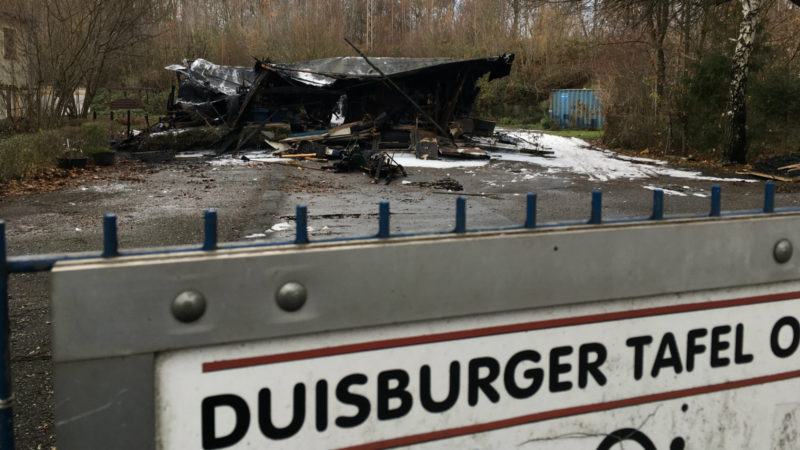 Duisburger Tafel abgebrannt (Foto: SAT.1 NRW)