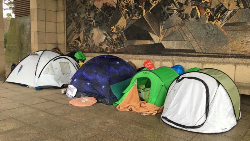 Obdachlose sollen weg (Foto: SAT.1 NRW)