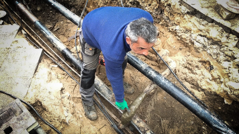 Bauarbeiter verhindert Gas-Unglück (Foto: SAT.1 NRW)