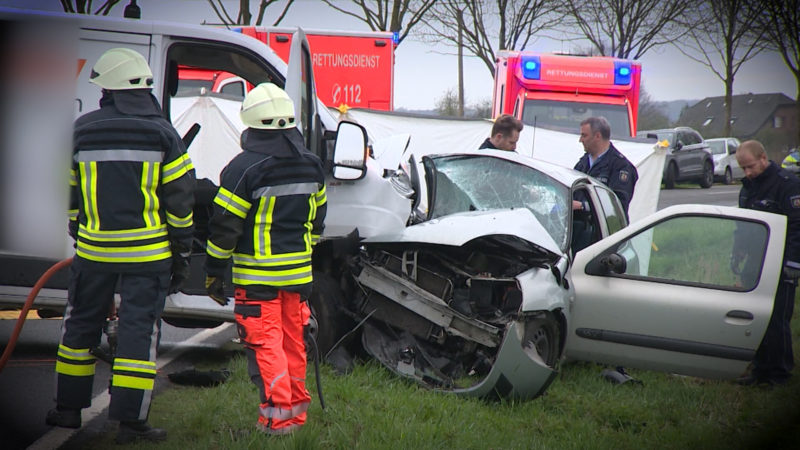 TÖDLICHER UNFALL IN BEDBURG-HAU (Foto: SAT.1 NRW)