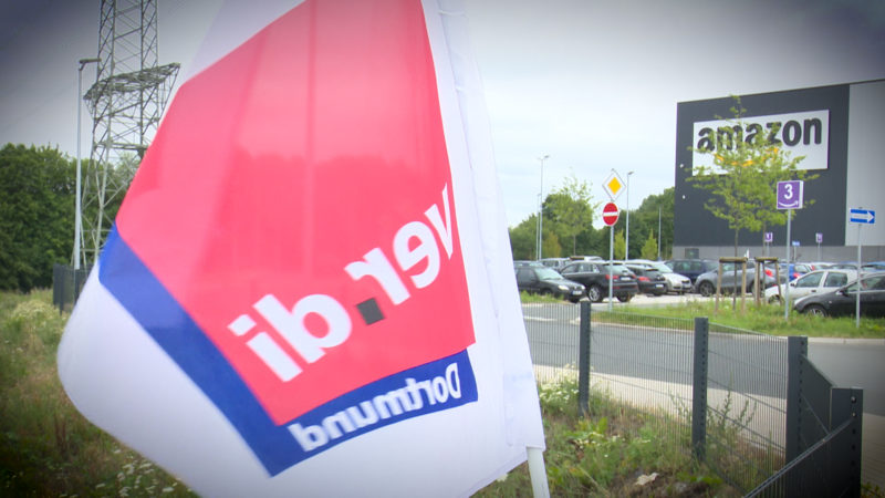 STREIK BEI AMAZON (Foto: SAT.1 NRW)