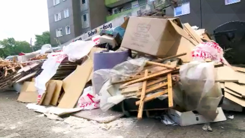 Müllstreit in Gelsenkirchen (Foto: SAT.1 NRW)