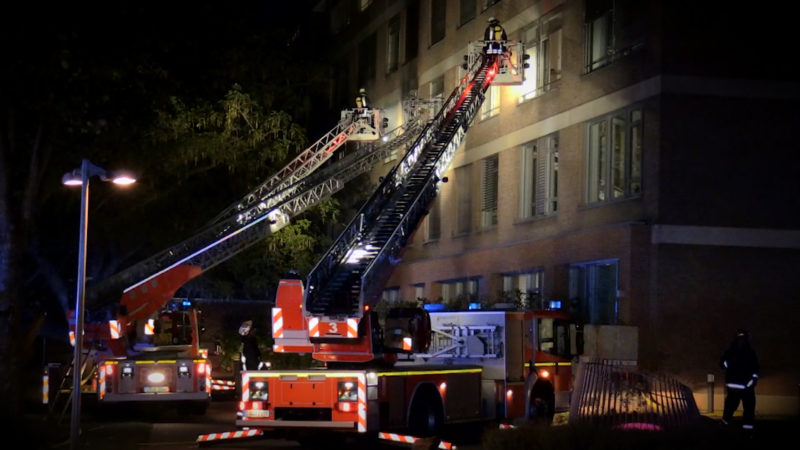 Brand im Krankenhaus (Foto: SAT.1 NRW)