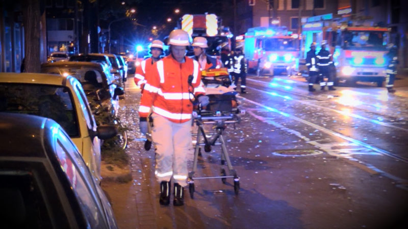 Explosion in Düsseldorf (Foto: SAT.1 NRW)