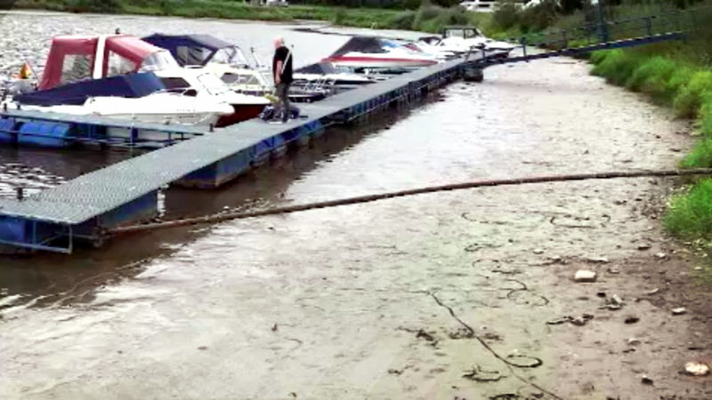 Weser ohne Wasser (Foto: SAT.1 NRW)