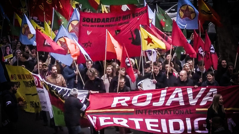 Kurdendemo verlief friedlich (Foto: SAT.1 NRW)