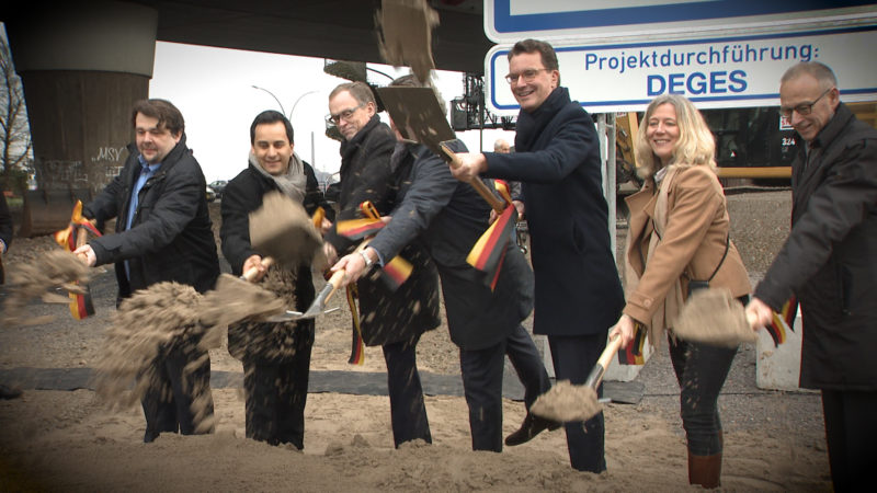 Baustart für Brücke (Foto: SAT.1 NRW)