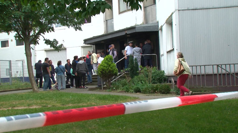 Streit um Hochhausevakuierung (Foto: SAT.1 NRW)