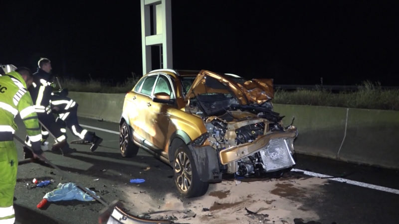 Massen-Crash auf A2 (Foto: SAT.1 NRW)