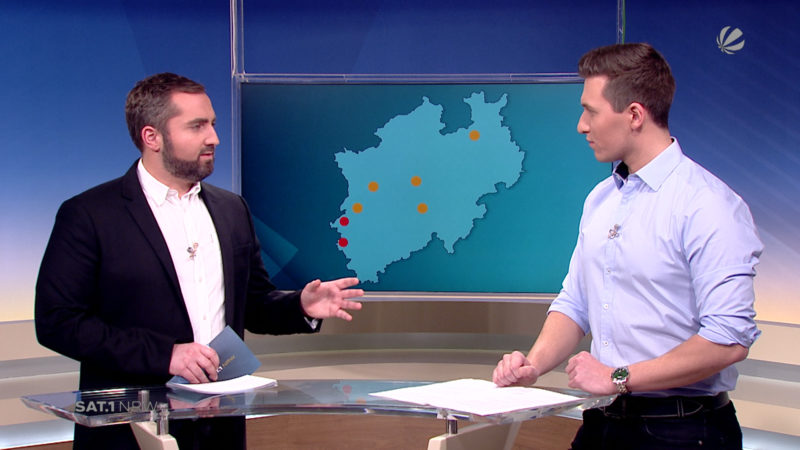 Infos zur Ausbreitung von Corona (Foto: SAT.1 NRW)
