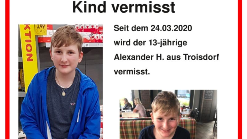 13-Jähriger Alexander vermisst (Foto: SAT.1 NRW)