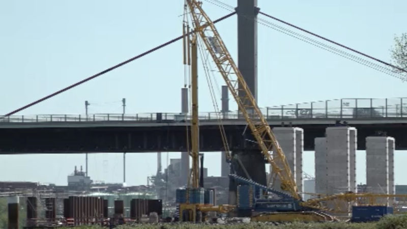 Bau-Verzögerung der Rheinbrücke Leverkusen (Foto: SAT.1 NRW)