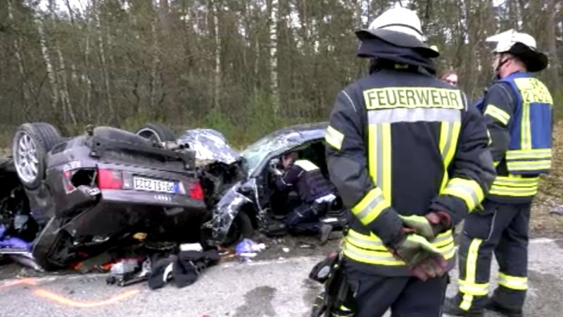 Schwerer Unfall in Lippe (Foto: SAT.1 NRW)