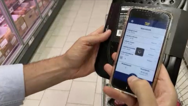 Scanner-App statt Supermarkt-Kasse (Foto: SAT.1 NRW)