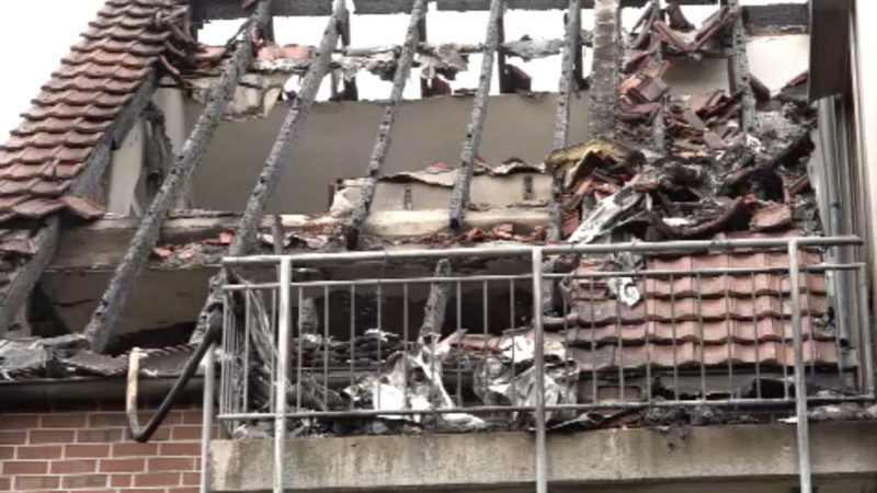 Flugzeugabsturz in Wesel (Foto: SAT.1 NRW)