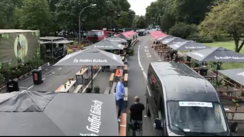 Neuer Pop-Up Biergarten in Köln (Foto: SAT.1 NRW)