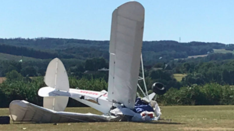 Flugzeugabsturz in Iserlohn (Foto: SAT.1 NRW)