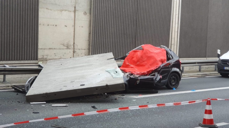 Straßen NRW prüft Lärmschutzwaende (Foto: SAT.1 NRW)