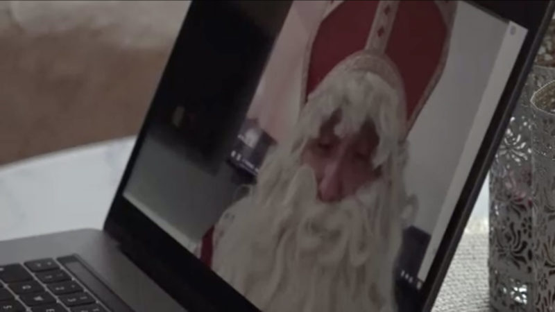 Der Nikolaus kommt per Videoschalte (Foto: SAT.1 NRW)