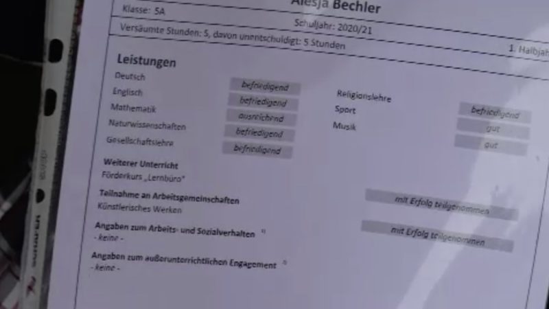 "Corona-Zeugnisse" an NRW-Schulen (Foto: SAT.1 NRW)