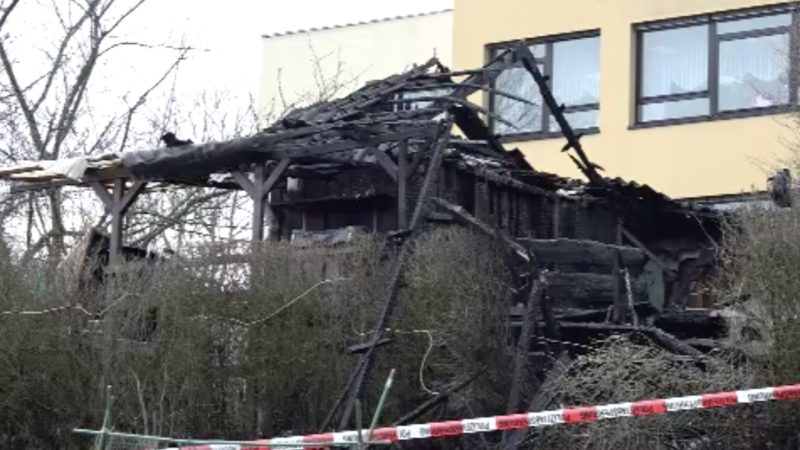 Brand in Gartenlaube nach Explosion (Foto: SAT.1 NRW)