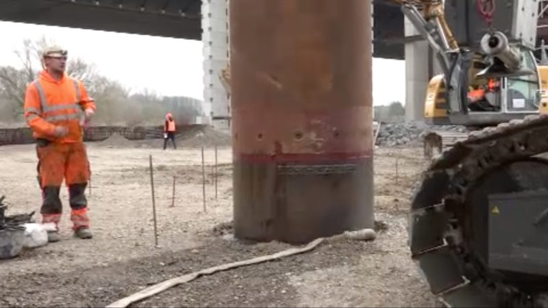 Neue Arbeiten an Leverkusener Brücke (Foto: SAT.1 NRW)