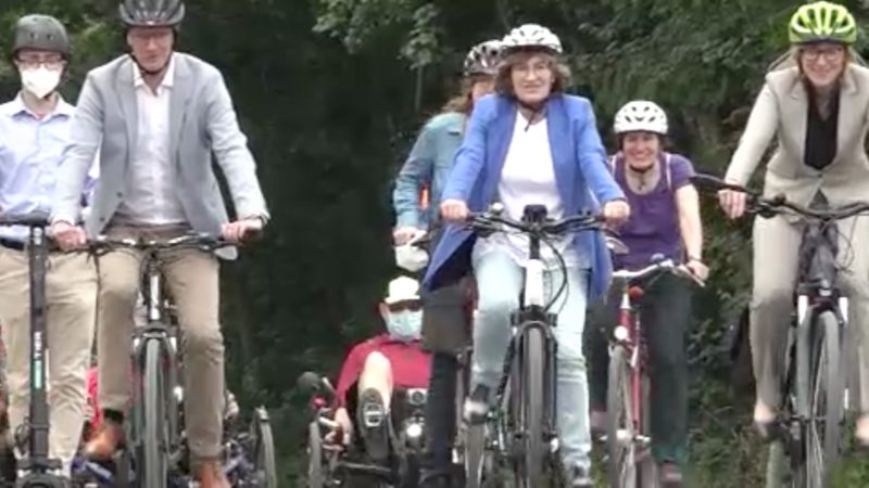 Teil des Ruhrradweges fertig gestellt (Foto: SAT.1 NRW)