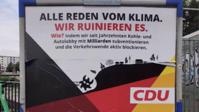 Fake-Wahlplakate in NRW (Foto: SAT.1 NRW)