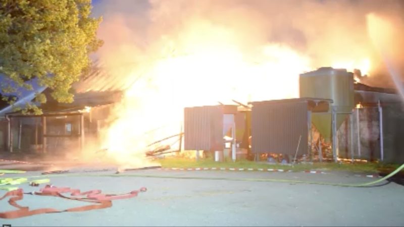 Scheune in Rheda-Wiedenbrück abgebrannt (Foto: SAT.1 NRW)