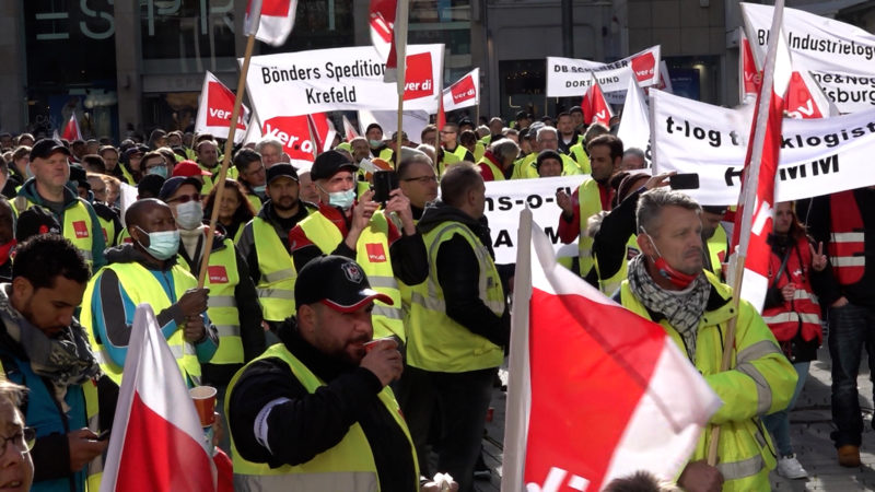 Logistikstreik (Foto: SAT.1 NRW)